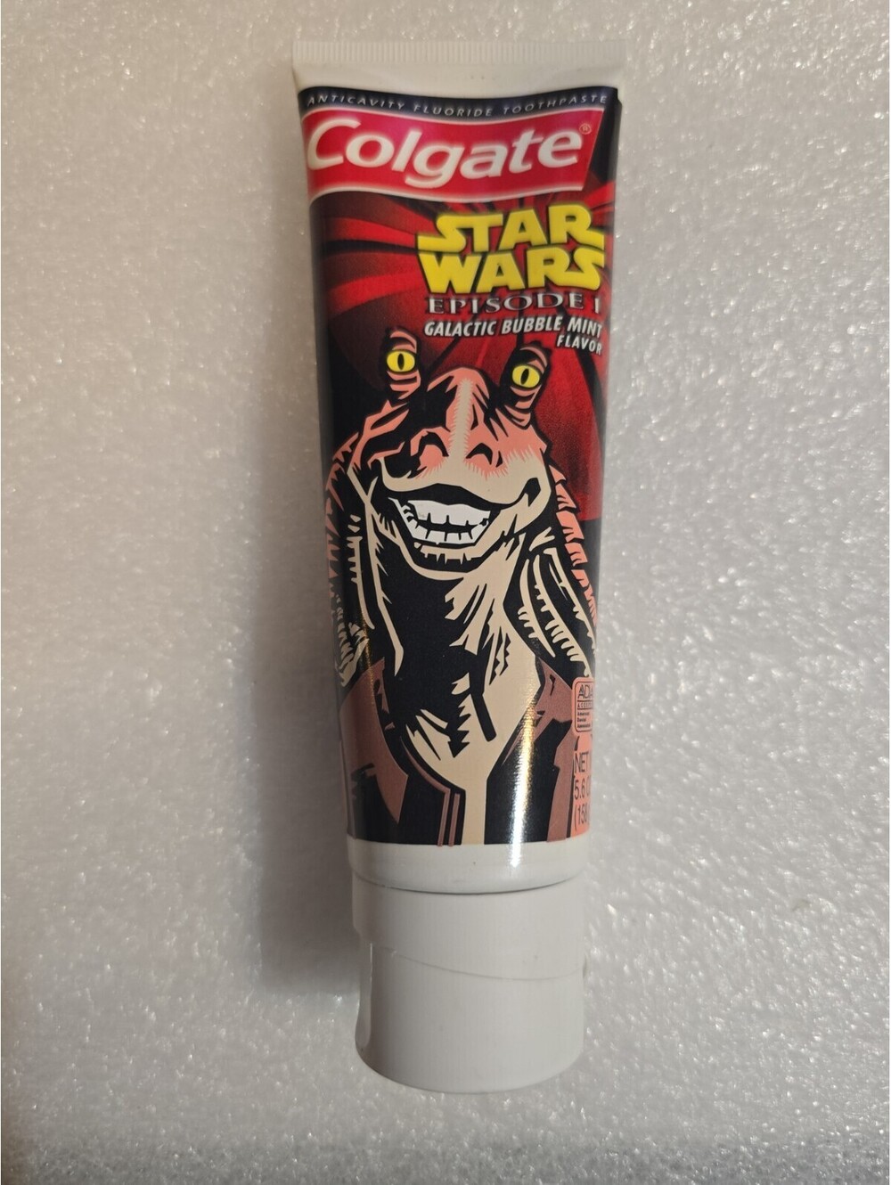 Star Wars Jar Jar Binks Galactic Bubblemint Toothpaste Colgate Unopened Vintage
